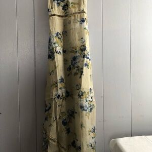 L*Space Floral Print Dress with Blue and Yellow Accents